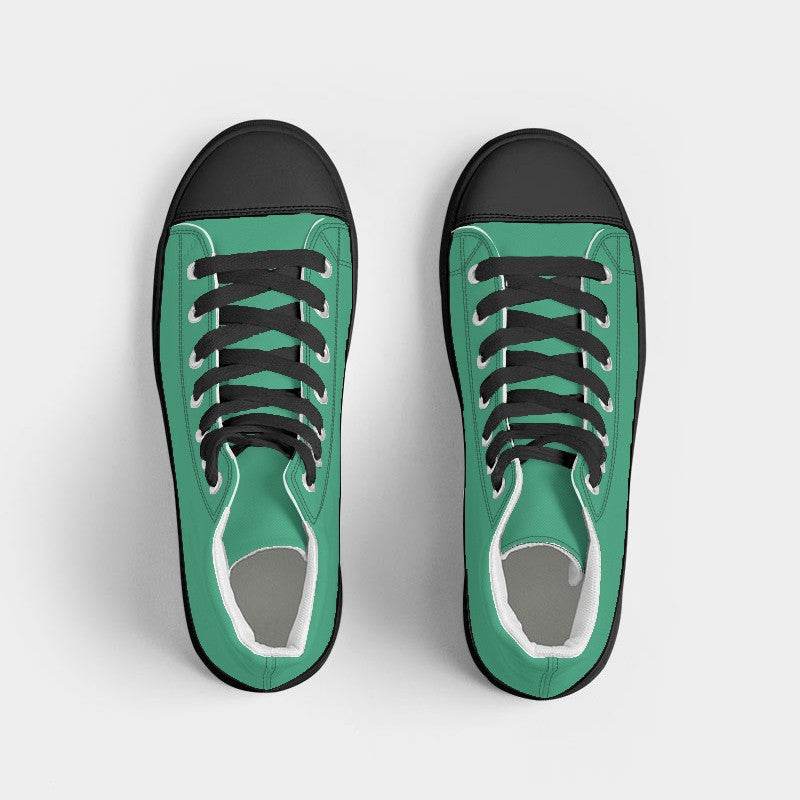 Mint Women's High-Top Canvas Sneakers (BGG2-CL-ME) - Top