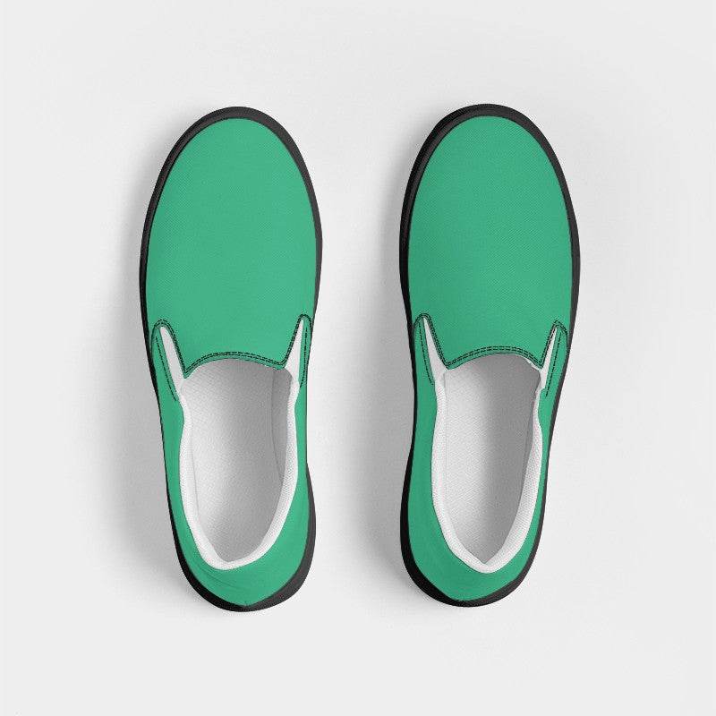 Mint Women's Slip-On Canvas Sneakers (BGG2-CL-ME) - Top
