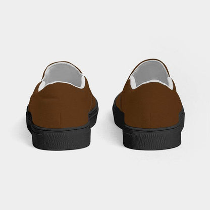 Mocha Women's Slip-On Canvas Sneakers (O-MU-DE) - Back