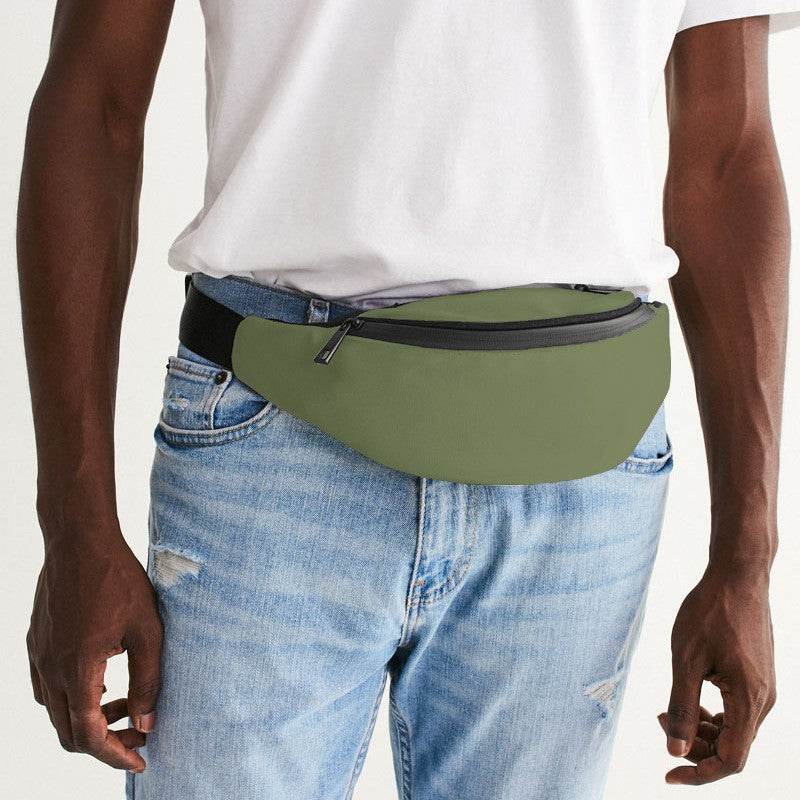 Moss Green Belt Bag (L-FM-ME) - Man Front CloseUp