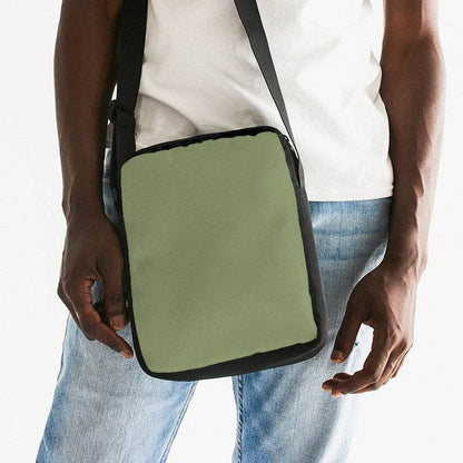 Moss Green Messenger Pouch (L-FM-ME) - Man Front CloseUp