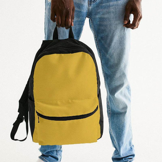 Mustard Canvas Backpack (Y-CL-ME) - Man Holding