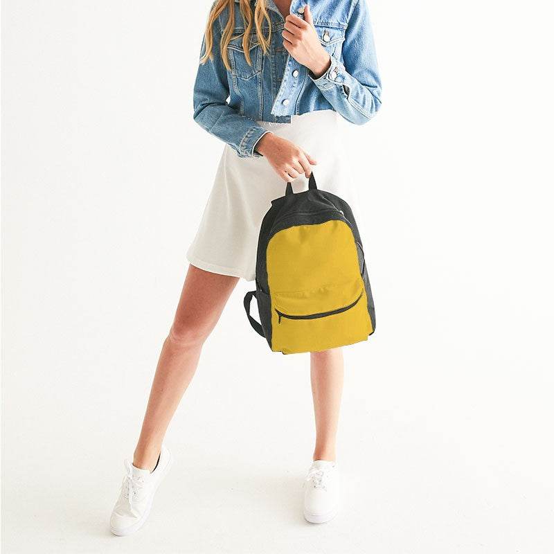 Mustard Canvas Backpack (Y-CL-ME) - Woman