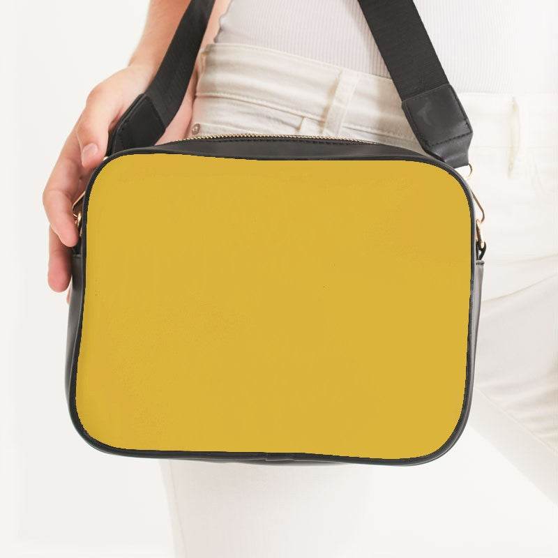 Mustard Crossbody Bag (Y-CL-ME) - Woman Front CloseUp