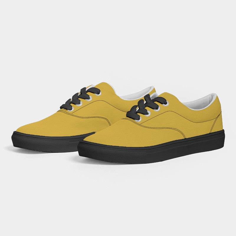 Mustard Men's Canvas Sneakers (Y-CL-ME) - Side 3