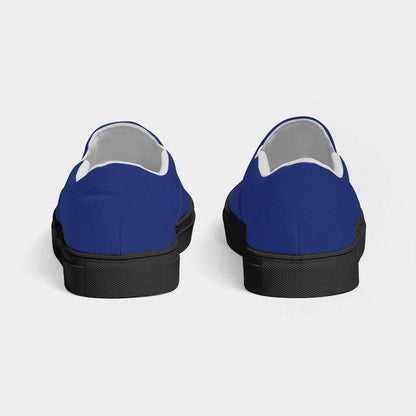 Navy Women's Slip-On Canvas Sneakers (I-CL-DE) - Back