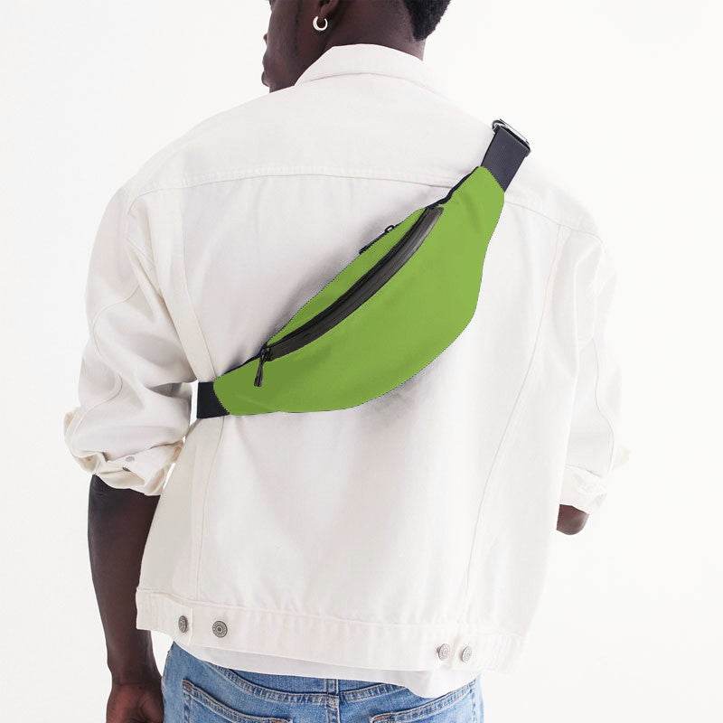 Neon Green Belt Bag (GL3-BR-ME) - Man Back