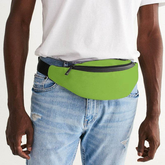 Neon Green Belt Bag (GL3-BR-ME) - Man Front CloseUp