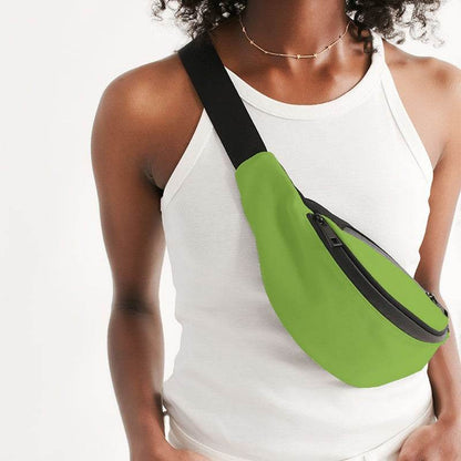 Neon Green Belt Bag (GL3-BR-ME) - Woman Front CloseUp