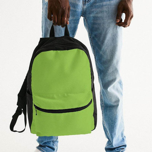 Neon Green Canvas Backpack (GL3-BR-ME) - Man Holding