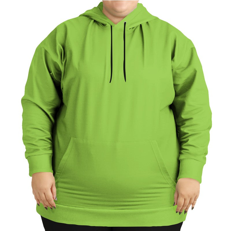 Neon Green Hoodie PLUS (GL3-BR-ME) - Woman Front PLUS