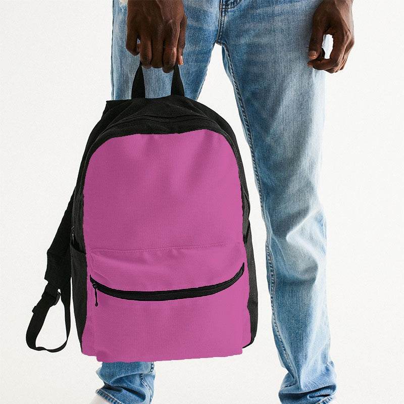 Neon Pink Canvas Backpack (PIM2-CL-LI) - Man Holding