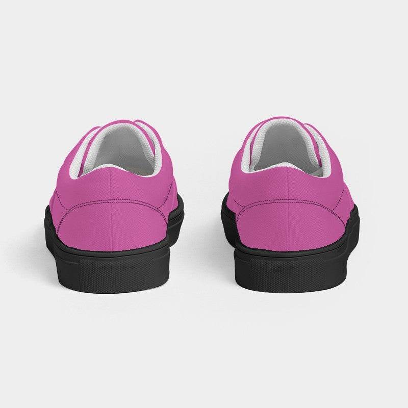 Neon Pink Men's Canvas Sneakers (PIM2-CL-LI) - Back
