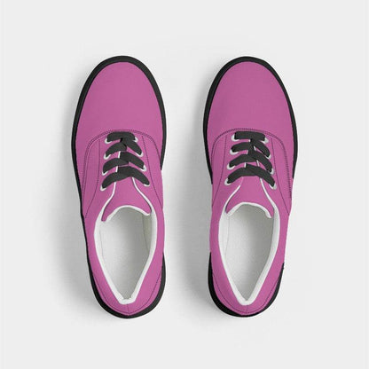 Neon Pink Men's Canvas Sneakers (PIM2-CL-LI) - Top