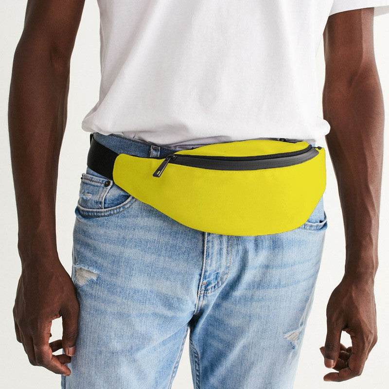 Neon Yellow Belt Bag (LY2-BR-ME) - Man Front CloseUp
