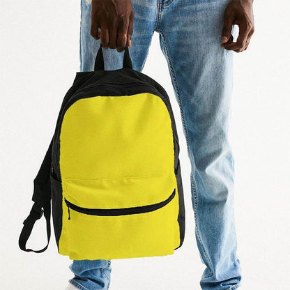 Neon Yellow Canvas Backpack (LY2-BR-ME) - Man Holding