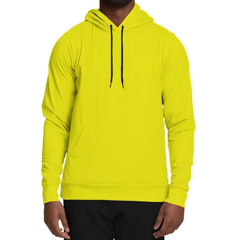 Neon Yellow Hoodie (C12M0Y100K0) - Man Front