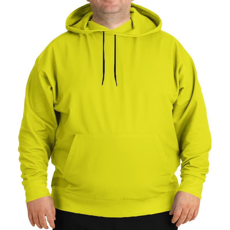 Neon Yellow Hoodie (C12M0Y100K0) - Man Front PLUS