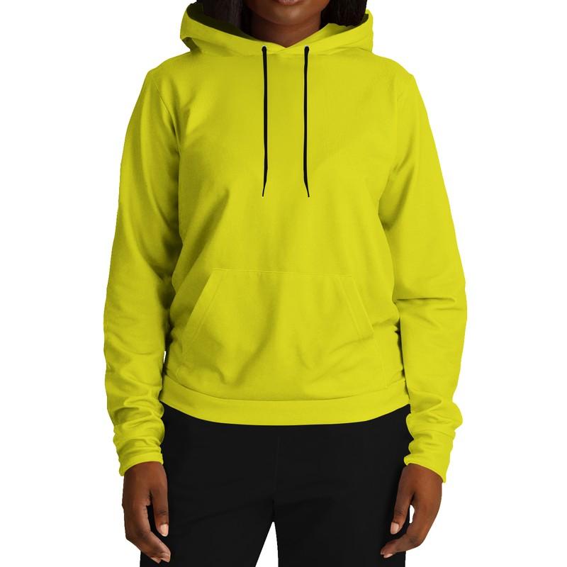 Neon Yellow Hoodie Unisex with PLUS sizes Bright Pure Green Yellow C12M0Y100K0