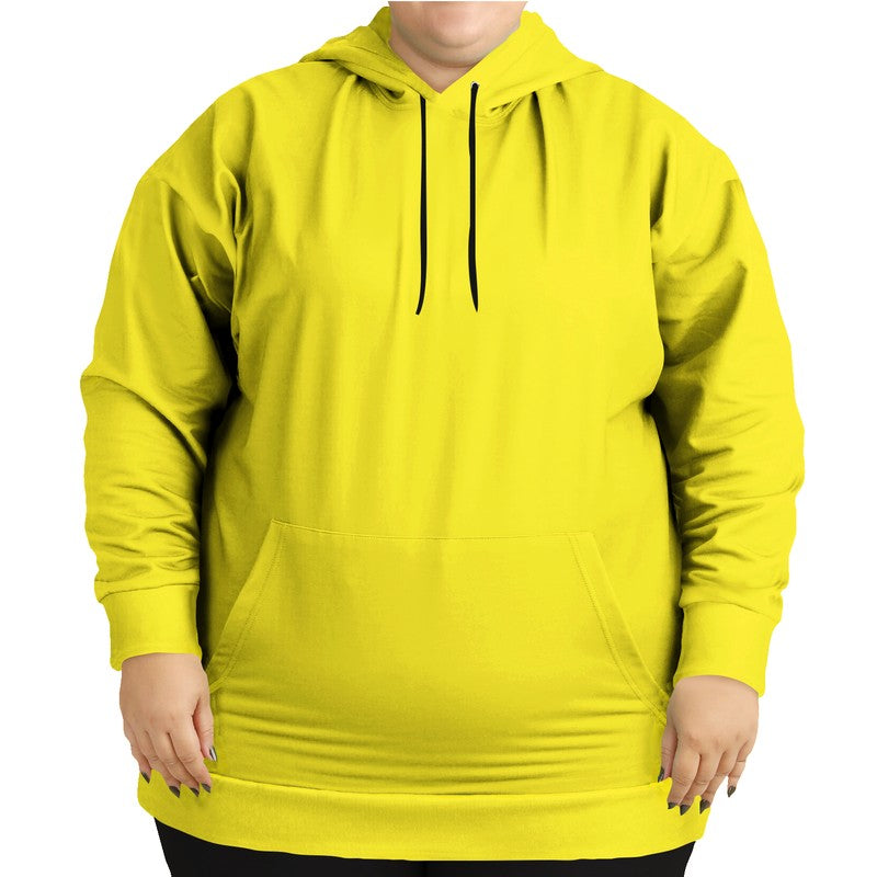 Neon Yellow Hoodie PLUS (LY2-BR-ME) - Woman Front PLUS
