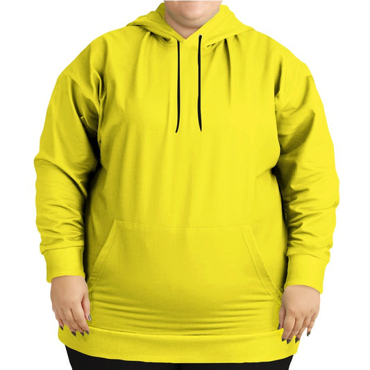 Neon Yellow Hoodie PLUS (LY2-BR-ME) - Woman Front PLUS