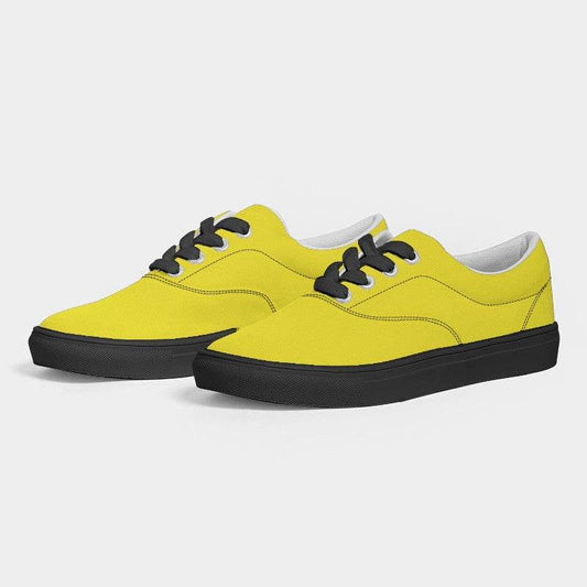 Neon Yellow Men's Canvas Sneakers (LY2-BR-ME) - Side 3