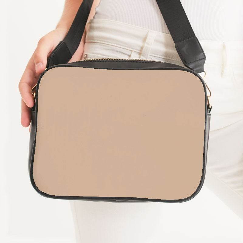 Nude Crossbody Bag (O-FM-LG) - Woman Front CloseUp