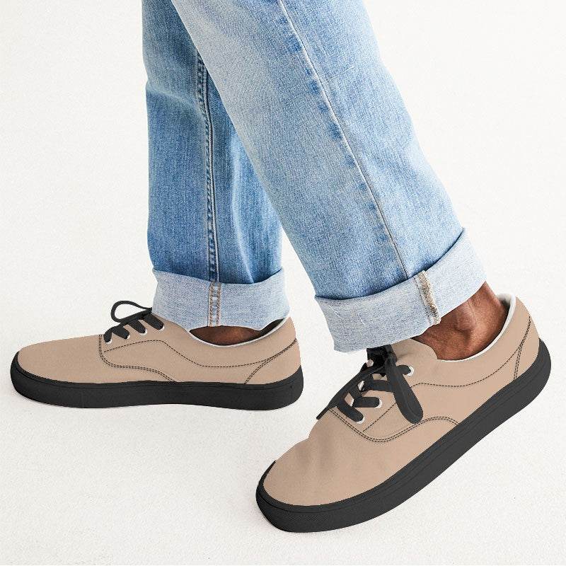 Nude Men's Canvas Sneakers (O-FM-LG) - Man CloseUp