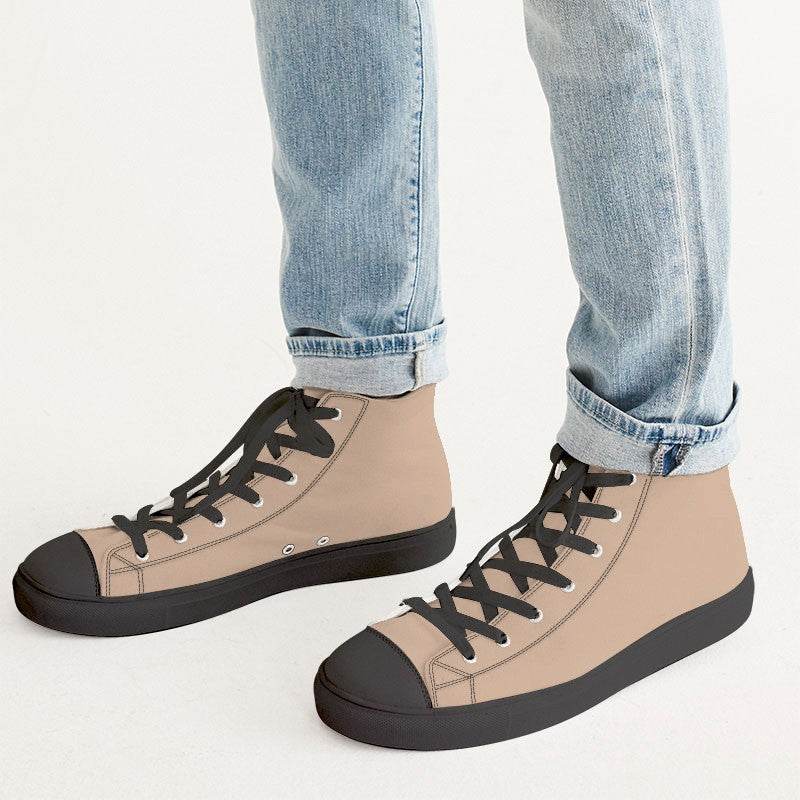 Nude Men's High-Top Canvas Sneakers (O-FM-LG) - Man CloseUp