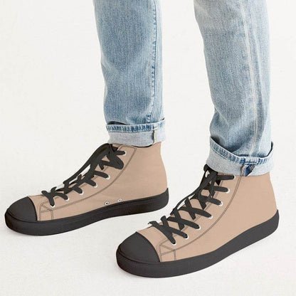 Nude Men's High-Top Canvas Sneakers (O-FM-LG) - Man CloseUp