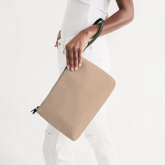 Nude Zip Pouch (O-FM-LG) - Side Holding