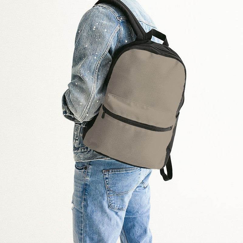 Oatmeal Canvas Backpack (YO2-NE-ML) - Man Back CloseUp