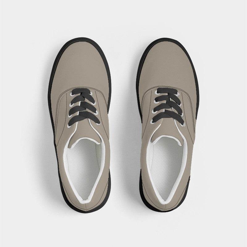 Oatmeal Men's Canvas Sneakers (YO2-NE-ML) - Top