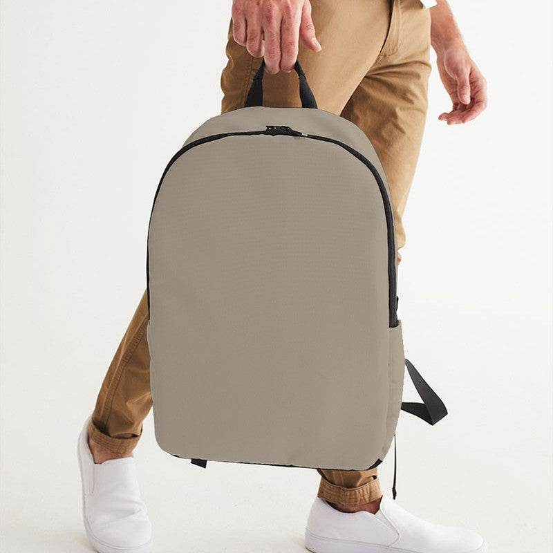 Oatmeal Waterproof Backpack (YO2-NE-ML) - Man Holding CloseUp