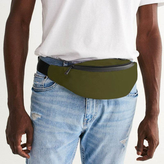 Olive Belt Bag (LY2-FM-DA) - Man Front CloseUp