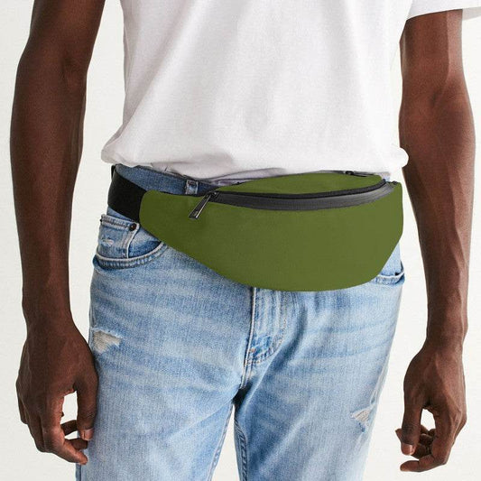 Olive Green Belt Bag (L-MU-DA) - Man Front CloseUp