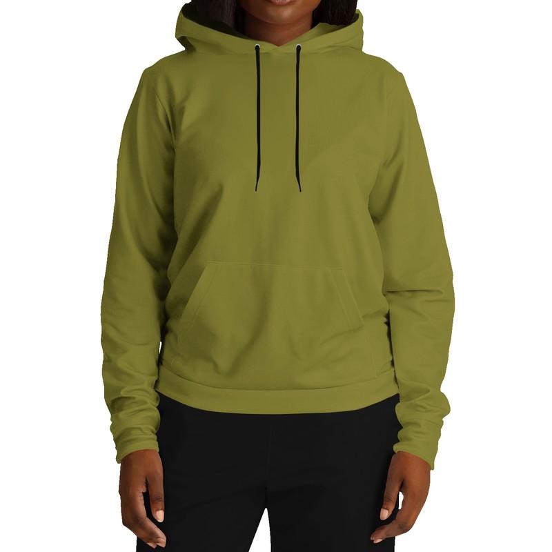 Olive Green Hoodie (C0M0Y80K60) - Woman Front