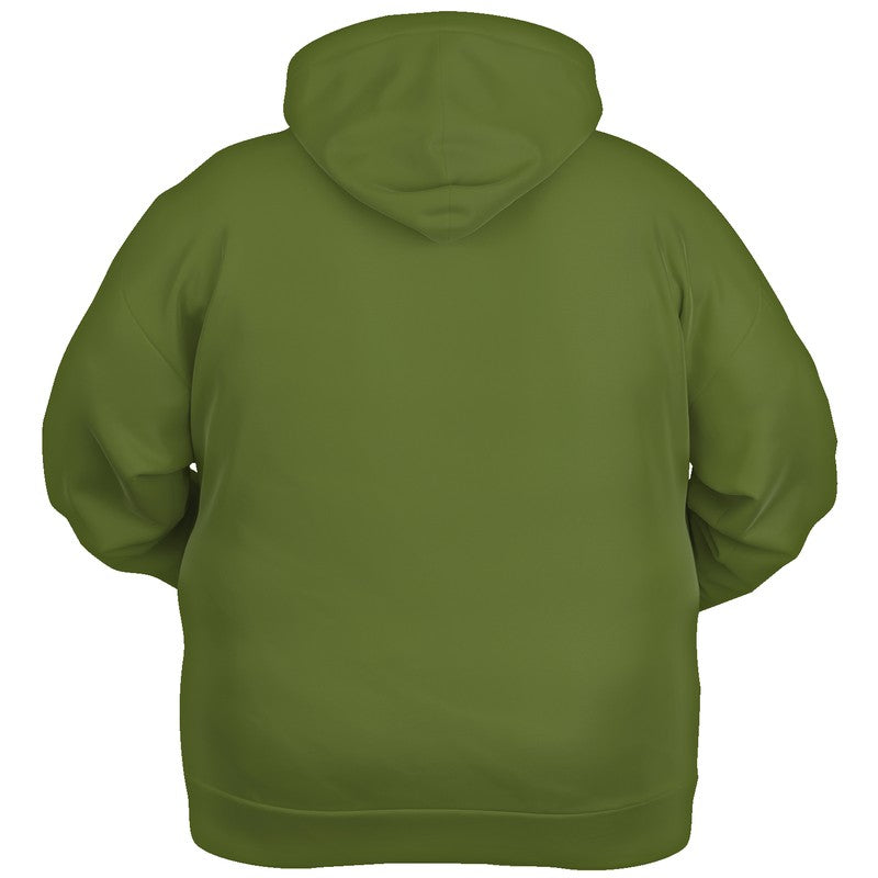 Olive Green Hoodie PLUS (L-MU-DA) - Ghost Back PLUS