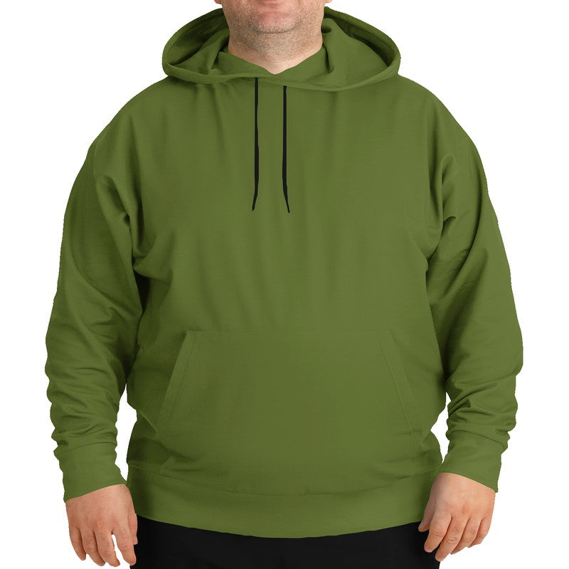Olive Green Hoodie PLUS (L-MU-DA) - Man Front PLUS