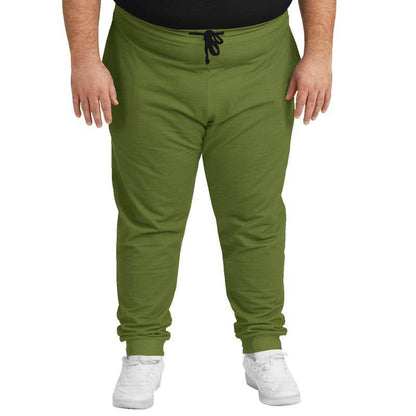 Olive Green Joggers PLUS (L-MU-DA) - Man Front PLUS