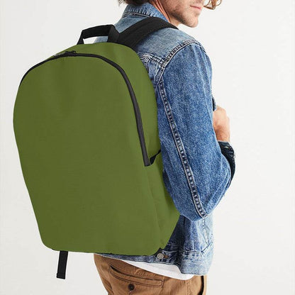 Olive Green Waterproof Backpack (L-MU-DA) - Man CloseUp