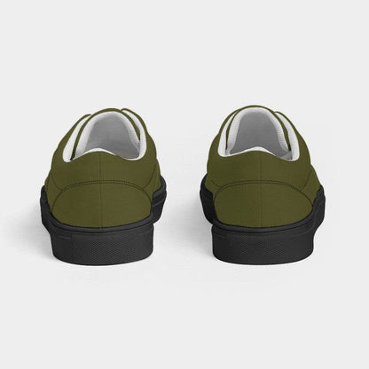 Olive Men's Canvas Sneakers (LY2-FM-DA) - Back