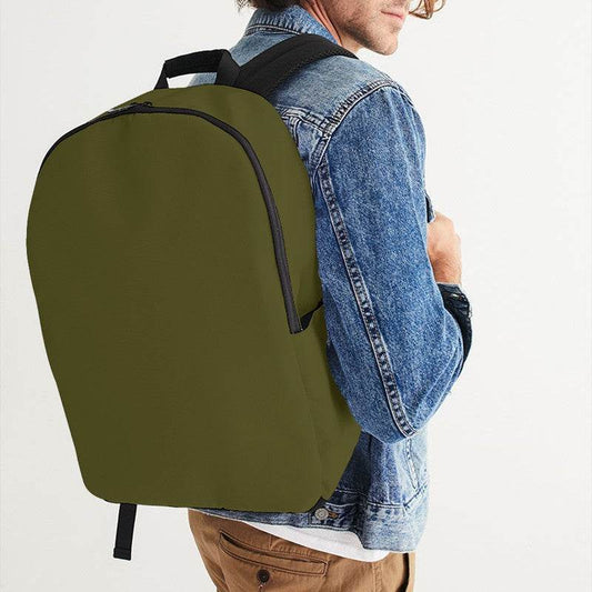 Olive Waterproof Backpack (LY2-FM-DA) - Man CloseUp