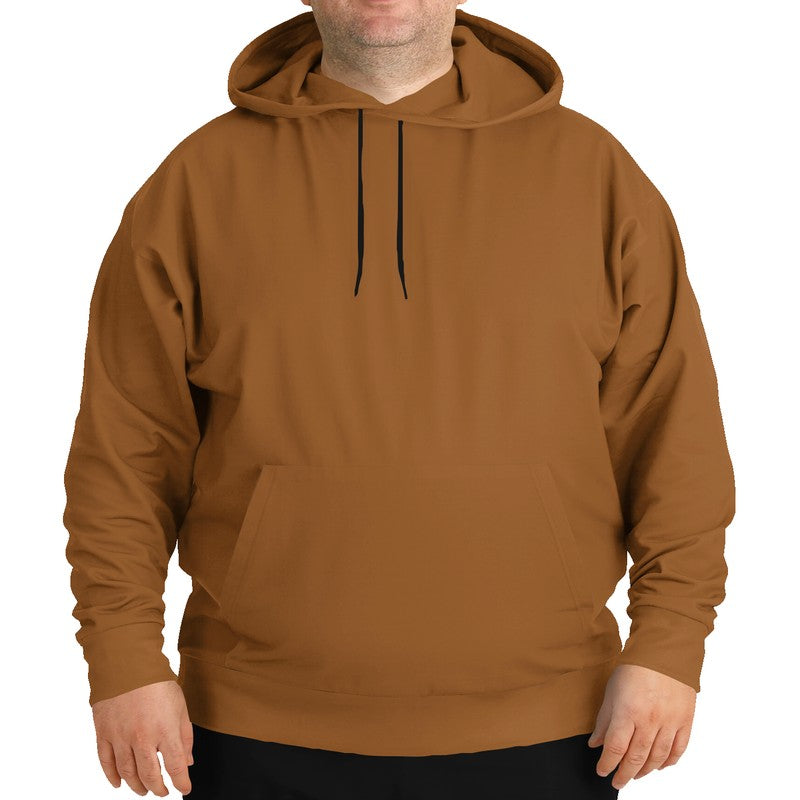 Orange-Brown Hoodie PLUS (O-ME-DE) - Man Front PLUS
