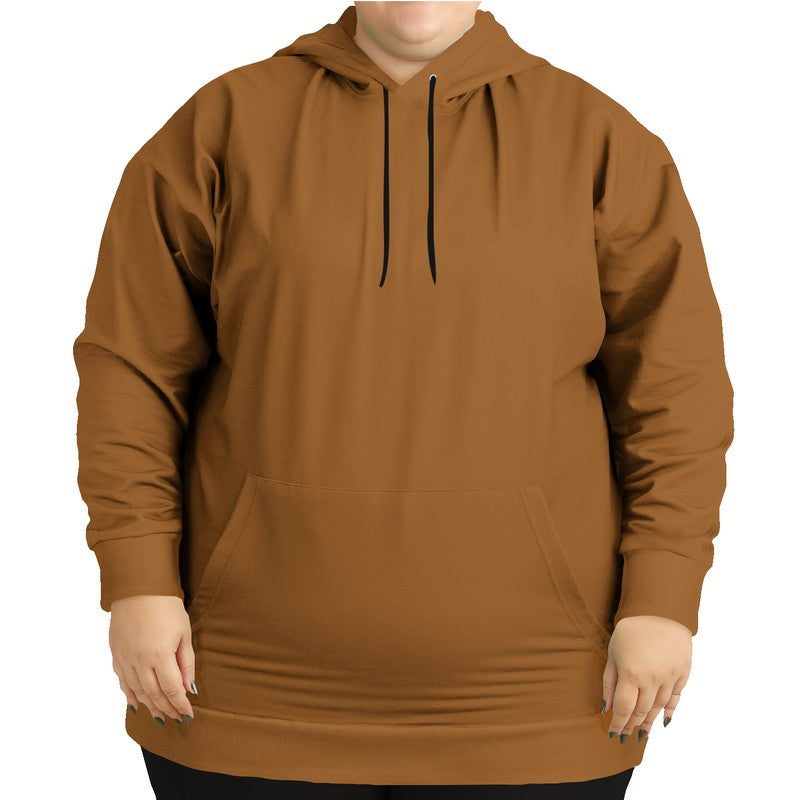 Orange-Brown Hoodie PLUS (O-ME-DE) - Woman Front PLUS