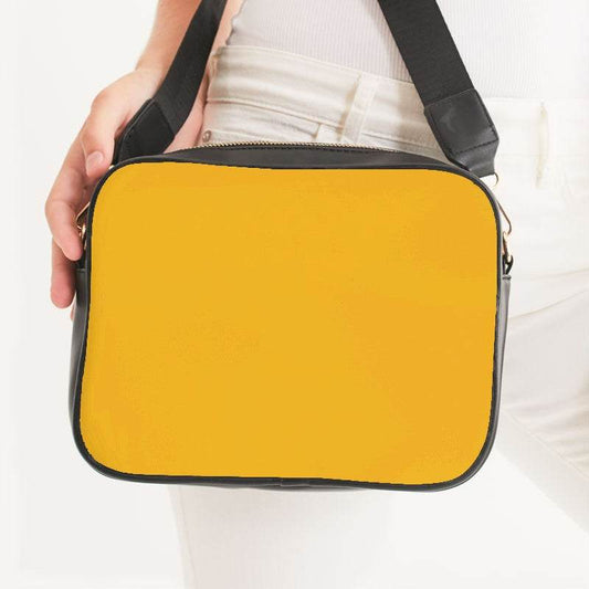 Orange-Yellow Crossbody Bag (YO1-BR-ME) - Woman Front CloseUp
