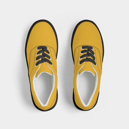 Orange-Yellow Men's Canvas Sneakers (YO1-BR-ME) - Top