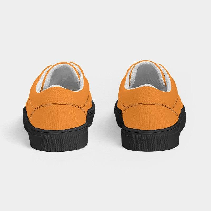 Orange Men's Canvas Sneakers (O-BR-ME) - Back