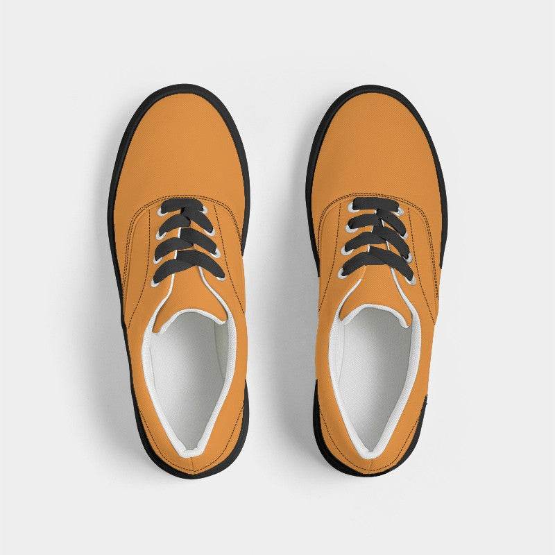 Orange Men's Canvas Sneakers (O-BR-ME) - Top