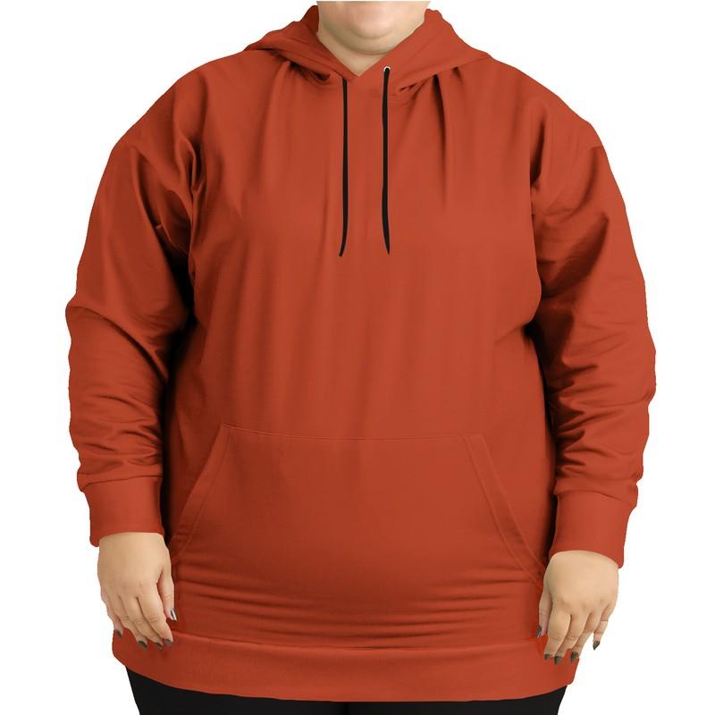 Orange Pullover Hoodie (C0M88Y100K30) - Woman Front PLUS